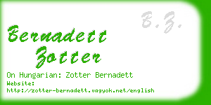 bernadett zotter business card
